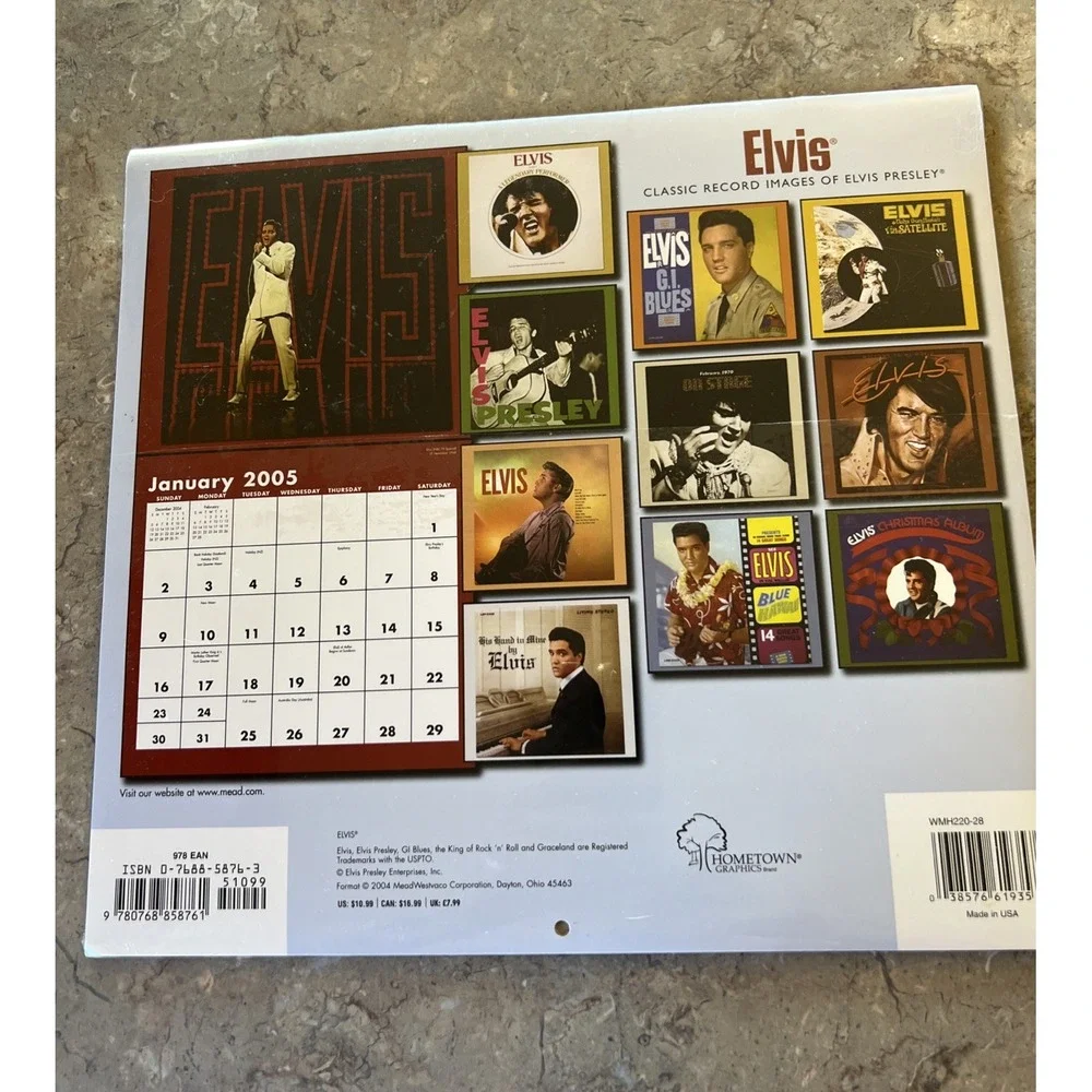 2005 ELVIS PRESLEY I Got Stung and One Night Collectible 16 Mos Calendar Sealed